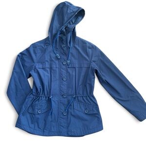 Small J.Crew Navy Blue Lightweight Hooded Women's Jacket